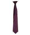 PR755 Premier 'Colours' Satin Clip Tie Aubergine colour image